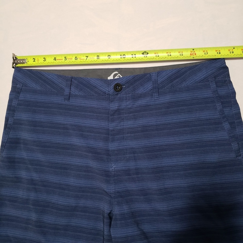 Quicksilver Hybrid Board Shorts 4 Way Stretch Quick Dry Mens 37 Blue Stripes - Picture 6 of 8